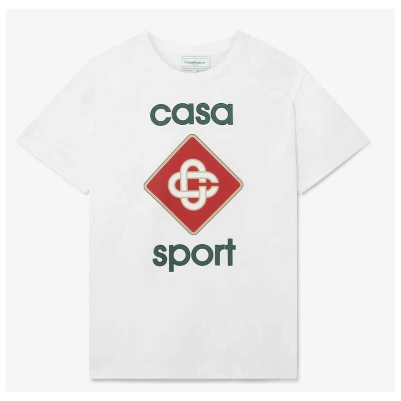 Casablanca White Cotton T-Shirt, theFeinheit
