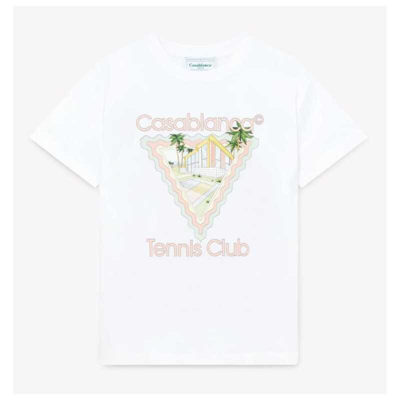 Casablanca White Cotton T-Shirt, theFeinheit