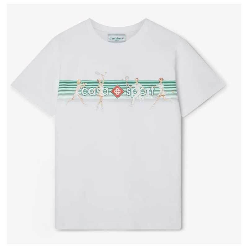 Casablanca White Cotton T-Shirt, theFeinheit