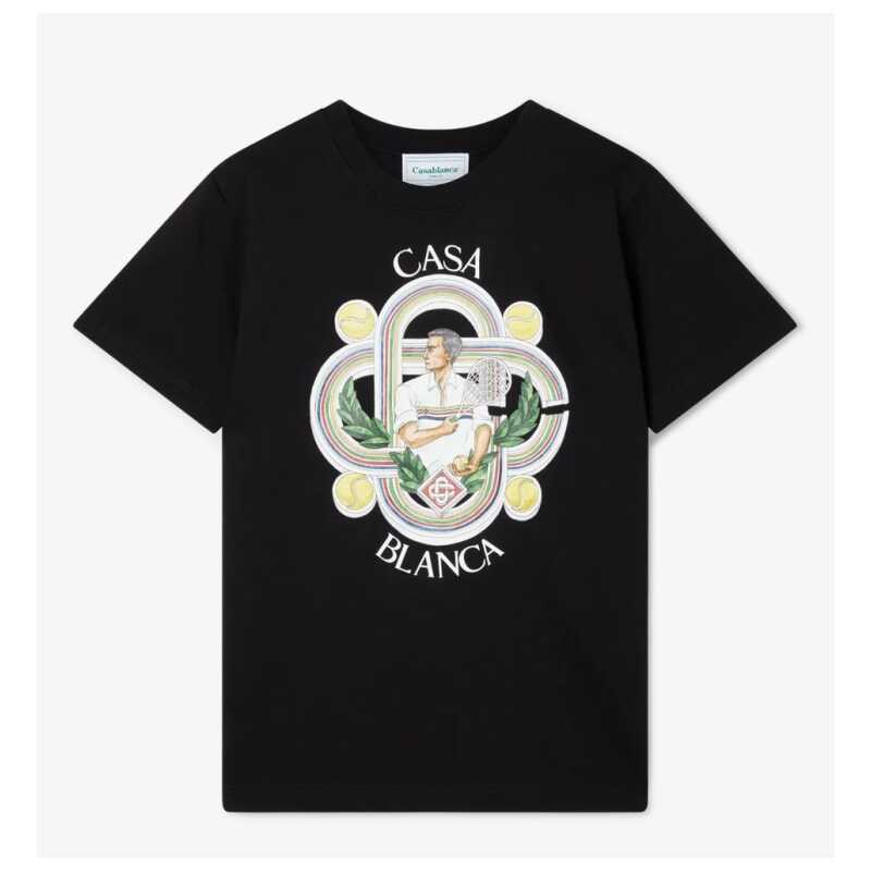 Casablanca Black Cotton T-Shirt, theFeinheit