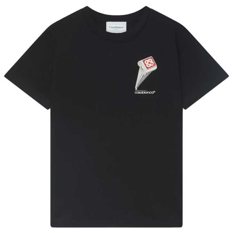 Casablanca Black Cotton T-Shirt, theFeinheit