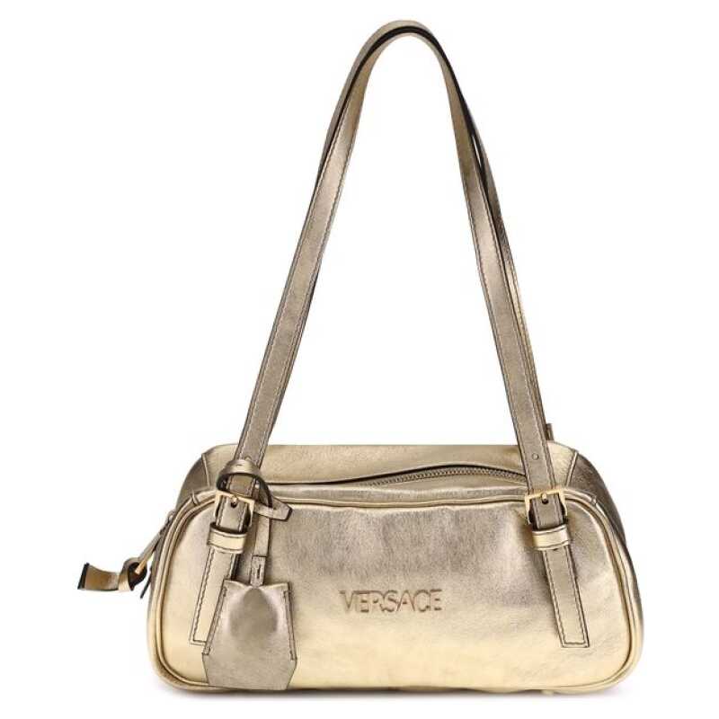 Versace Laminated metallic Bowling Shoulder Bag, theFeinheit