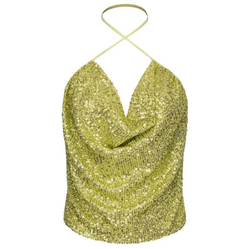 PINKO Green Polyester Tops &amp; T-Shirt, theFeinheit