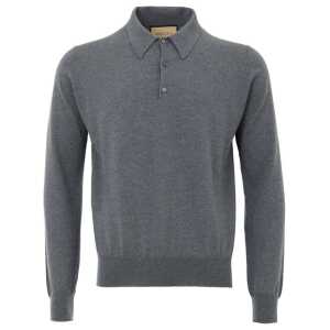 Gucci Gray Wool Polo Shirt