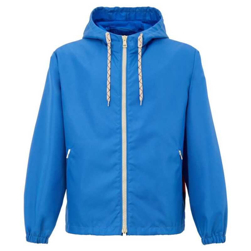 Gucci Light Blue Polyamide Jackets &amp; Coat, theFeinheit