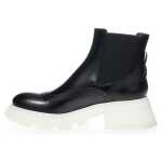 Alexander Mcqueen Elegant Leather Boots In Timeless Black
