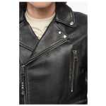 Alexander Mcqueen Vintage Effect Leather Biker Jacket 3
