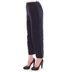 Andrea Incontri Chic Cropped Blue Pants Exquisite Craftsmanship