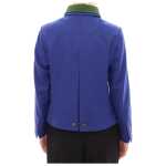 Andrea Incontri Elegant Blue Wool Jacket With Removable Collar 2