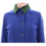 Andrea Incontri Elegant Blue Wool Jacket With Removable Collar 3