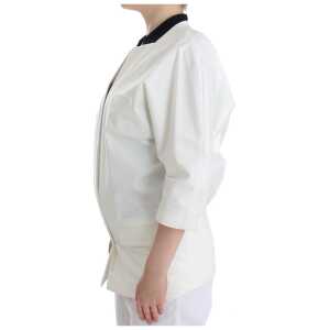 Andrea Pompilio Chic White Cotton Blend Blazer