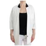 Andrea Pompilio Chic White Cotton Blend Blazer 5