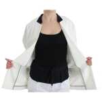 Andrea Pompilio Chic White Cotton Blend Blazer 6