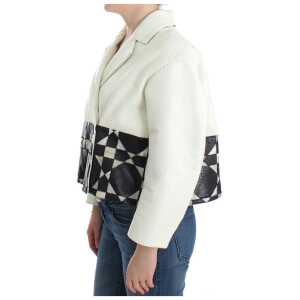 Andrea Pompilio Exclusive Black White Leather Jacket