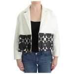 Andrea Pompilio Exclusive Black White Leather Jacket 5