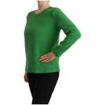 Armani Elegant Silk Long Sleeve Sweater In Lush Green