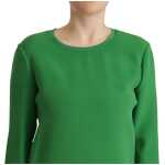 Armani Elegant Silk Long Sleeve Sweater In Lush Green 3