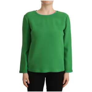 Armani Elegant Silk Long Sleeve Sweater In Lush Green 5