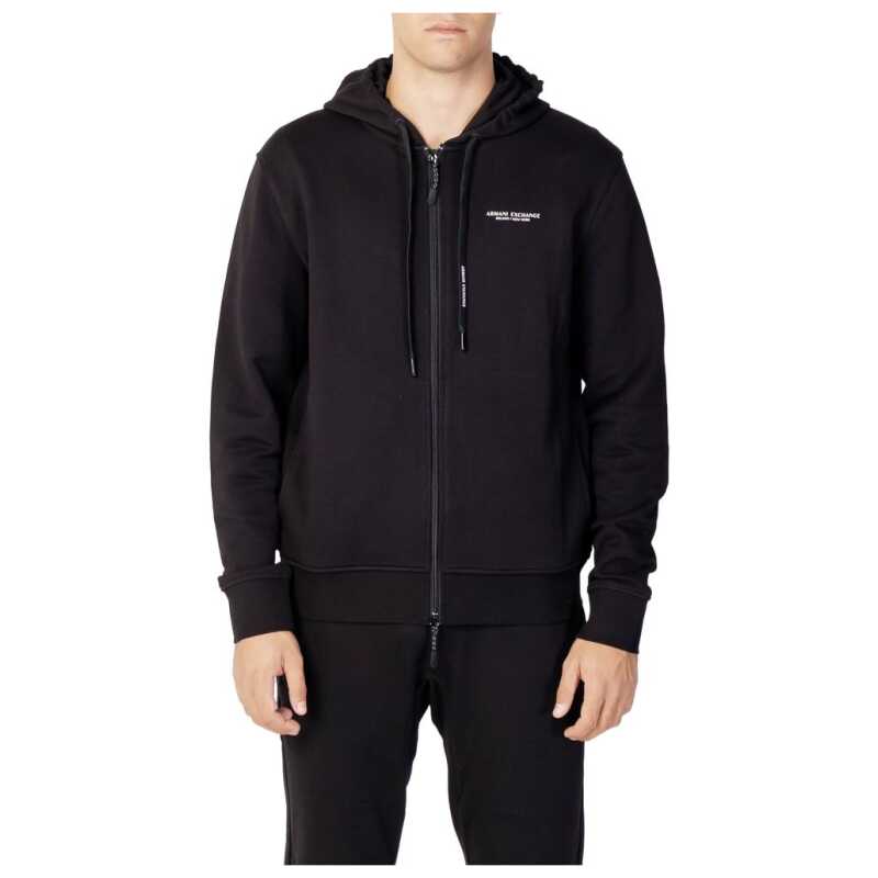 Armani Exchange Black Cotton Hoody, theFeinheit