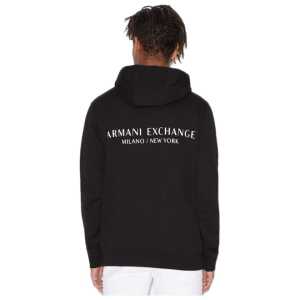 Armani Exchange Black Cotton Hoody