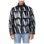 Armani Exchange Black Polyester Jackets Coat