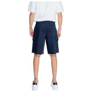 Armani Exchange Blue Cotton Bermuda
