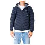Armani Exchange Blue Polyester Jackets Coat