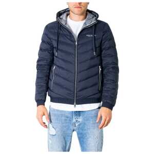 Armani Exchange Blue Polyester Jackets Coat