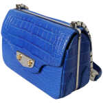 Balenciaga Alligator Skin Mini Shoulder Bag Elegant Blue 2
