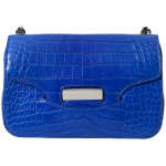 Balenciaga Alligator Skin Mini Shoulder Bag Elegant Blue 3