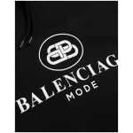 Balenciaga Black Cotton Logo Hooded Pullover Sweatshirt Sweater 12