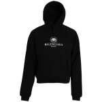 Balenciaga Black Cotton Logo Hooded Pullover Sweatshirt Sweater 14