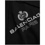 Balenciaga Black Cotton Logo Hooded Pullover Sweatshirt Sweater 7