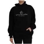 Balenciaga Black Cotton Logo Hooded Pullover Sweatshirt Sweater 8