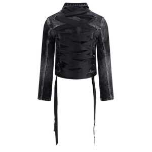 Balenciaga Denim Jacket With Ribbon 2