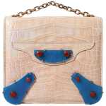 Balenciaga Elegant Mini Chain Beige Clutch For Evening Elegance 6