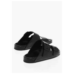 Balenciaga Leather Sunday Sliders With Double Buckle 2