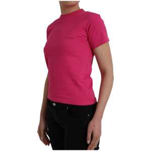 Balenciaga Pink Cotton Crew Neck Short Sleeves Tee T Shirt