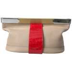 Balenciaga Two Tone Exotic Leather Clutch 2