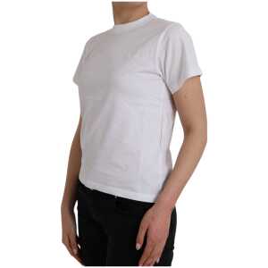 Balenciaga White Cotton Crew Neck Short Sleeves T Shirt