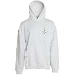 Balenciaga White Cotton Logo Hooded Pullover Sweatshirt Sweater