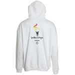 Balenciaga White Cotton Logo Hooded Pullover Sweatshirt Sweater 2