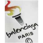 Balenciaga White Cotton Logo Hooded Pullover Sweatshirt Sweater 4
