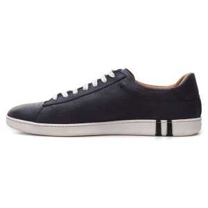 Bally Elegant Blue Leather Sneakers For Men