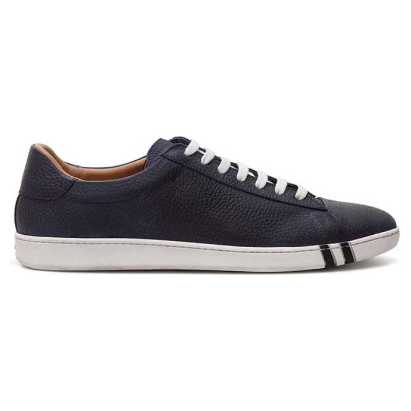 Bally Elegant Blue Leather Sneakers For Men, theFeinheit