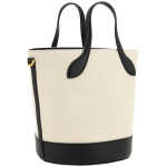Bally Elegant Monogram Bucket Bag In Black White 2
