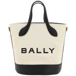 Bally Elegant Monogram Bucket Bag In Black White 4