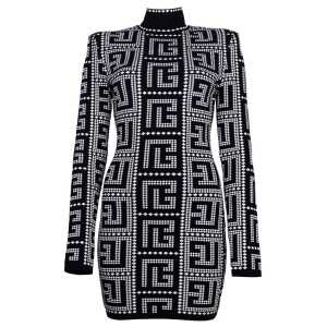 Balmain Black Viscose Dress