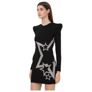 Balmain Black Viscose Dress 4