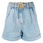 Balmain Blue Cotton Short